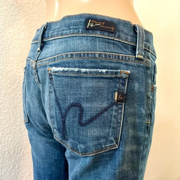 CITIZENS OF HUMANITY Y2K Women’s ‘Kelly #063 Cropped Stretch Low-Waist Jeans’ - Picture 8 of 10